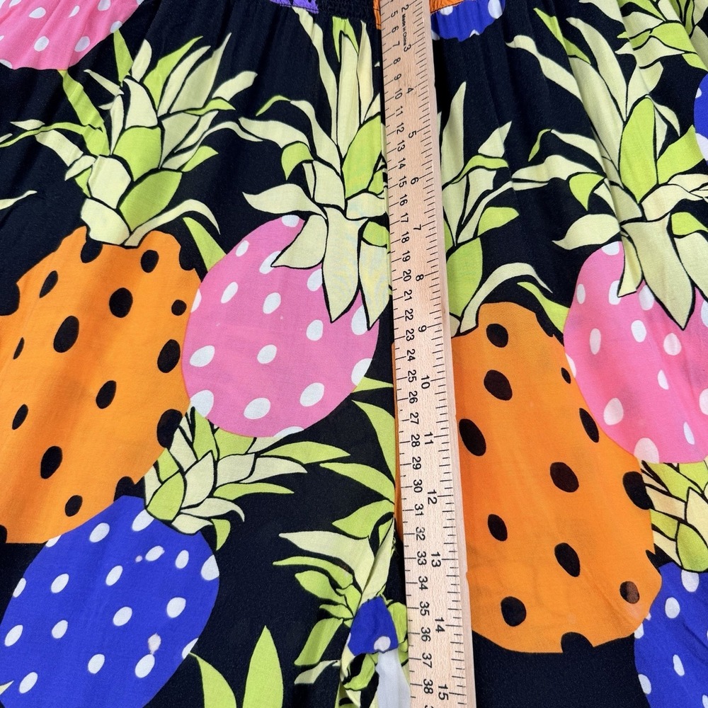 Beauty Sleep Social Women's SZ-L Cropped Pineapple Print Lounge Pants 100% Rayon - Picture 10 of 16